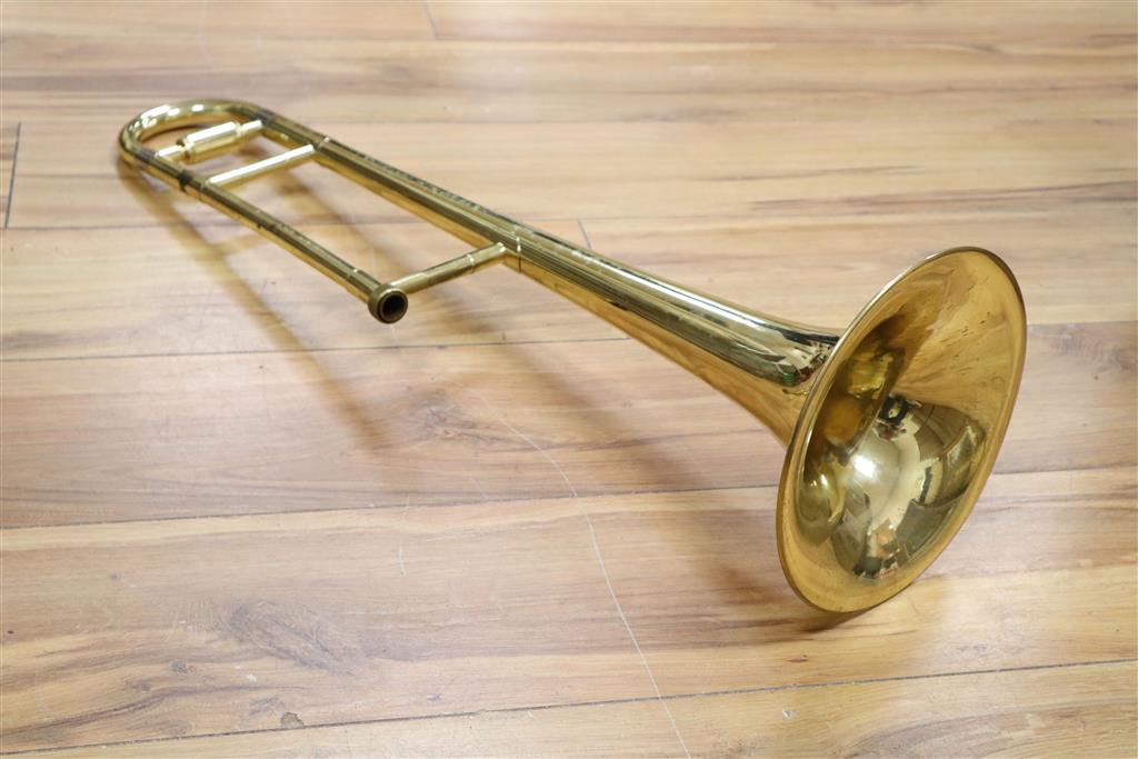 A Boosey & Hawkes 400 trombone, cased